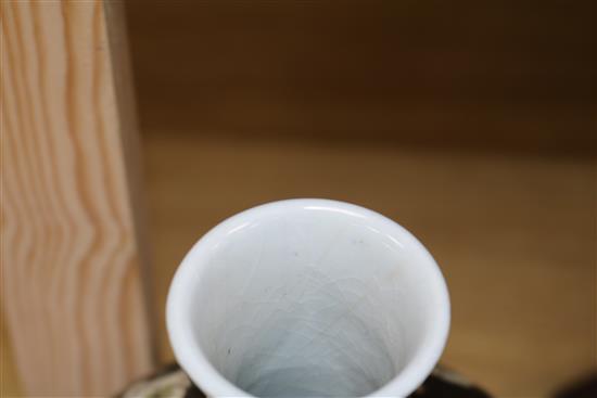 A Chinese famille noire vase height 37cm